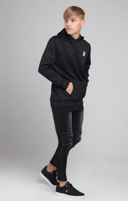Boys Illusive Black Overhead Hoodie