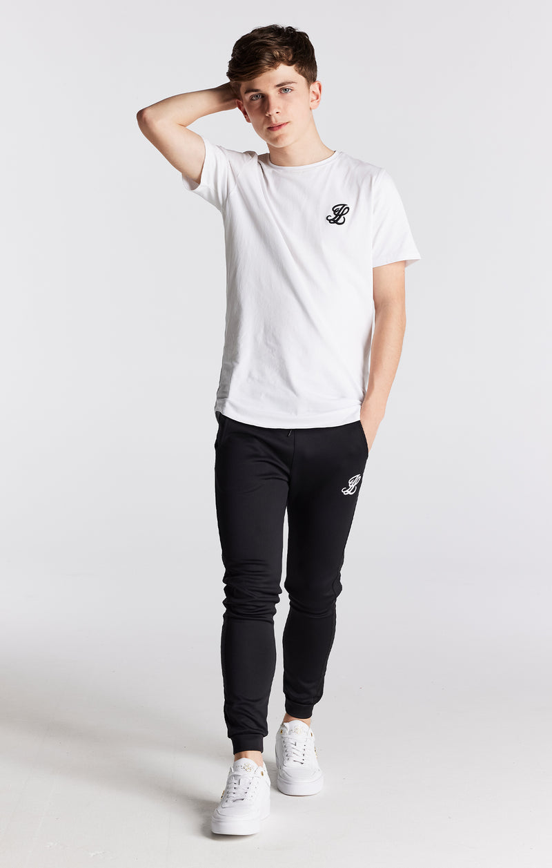 Boys Illusive Black Panelled Jogger