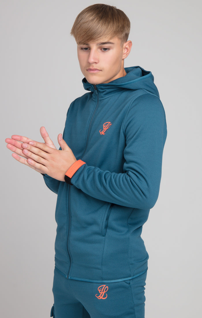 Boys Illusive Blue Zip Thru Hoodie