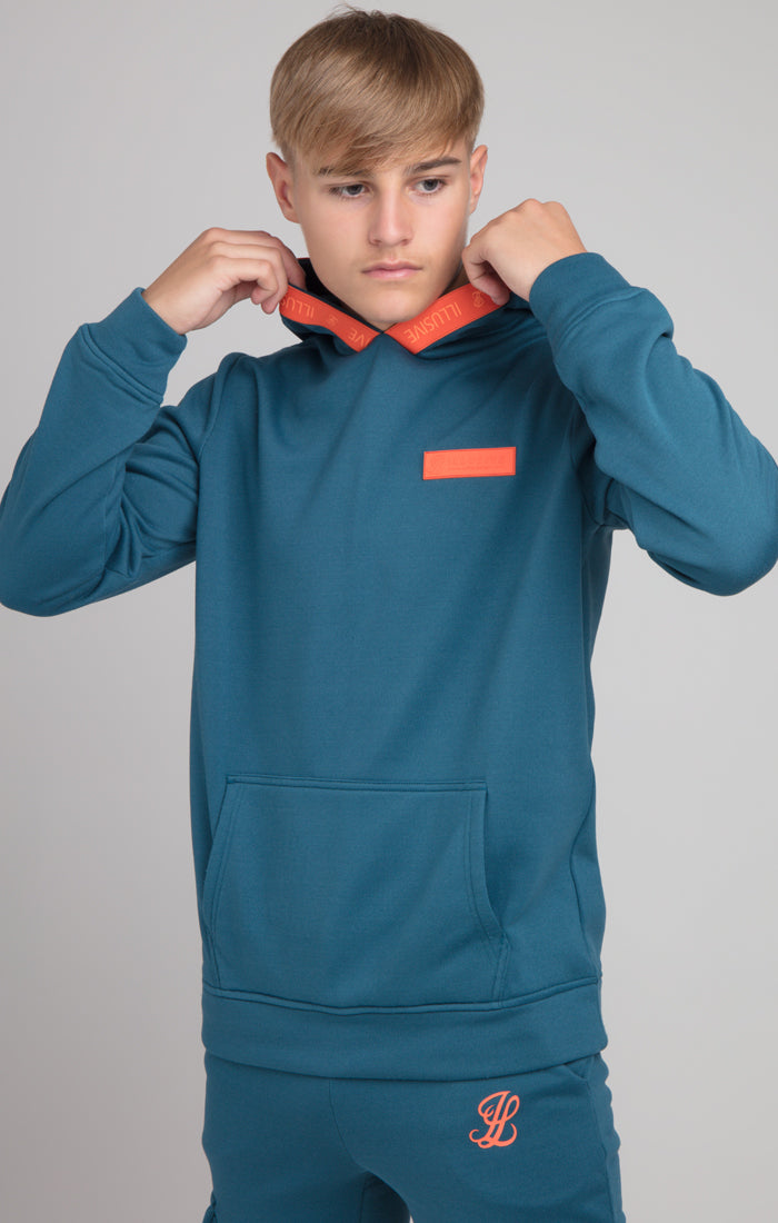 Boys Illusive Blue Taped Overhead Hoodie