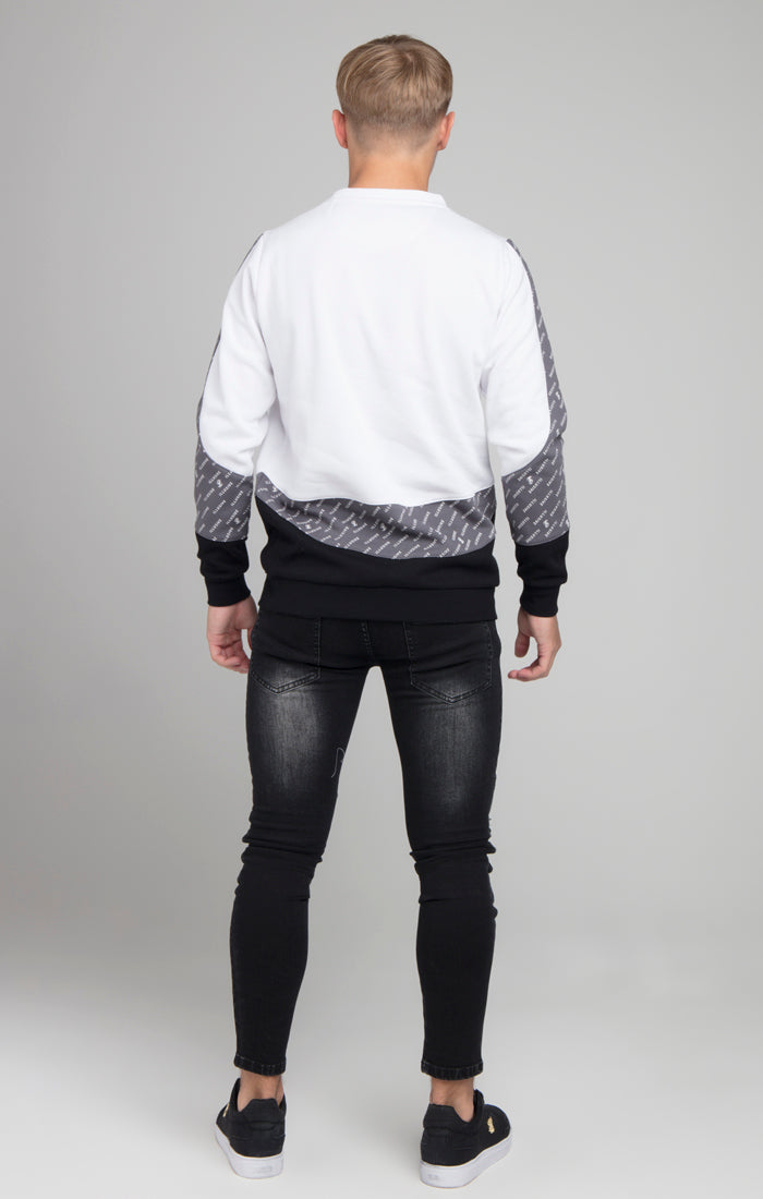Boys Illusive White Panelled Sweatshirt (2)