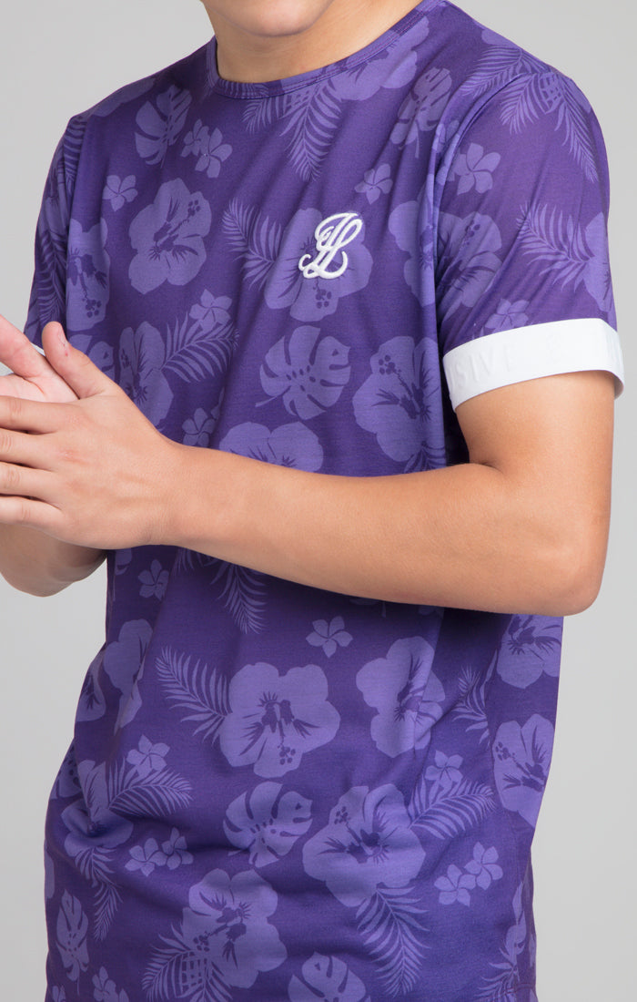 Boys Illusive Purple Floral T-Shirt (1)