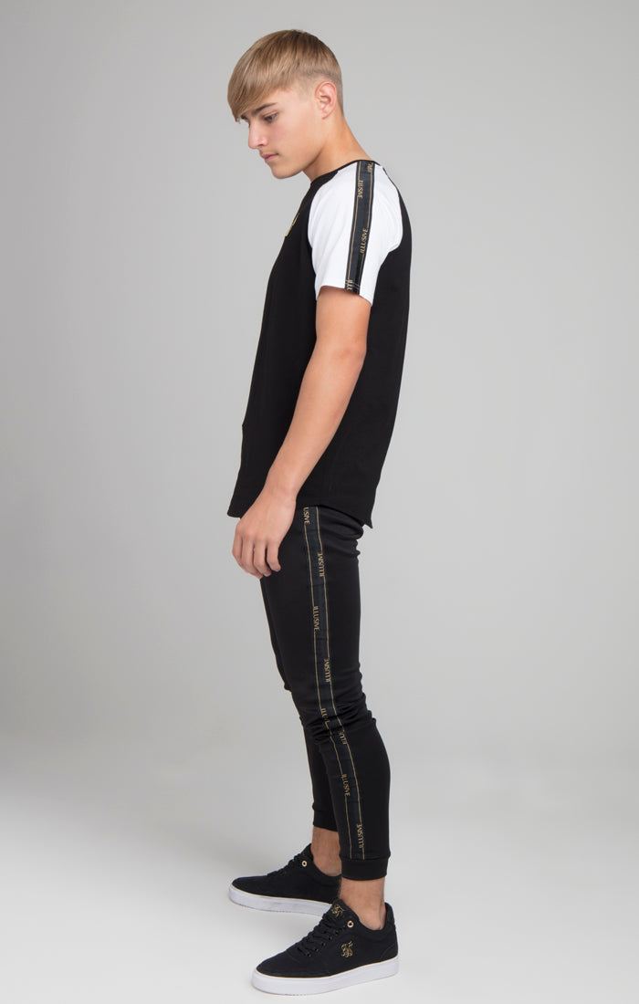 Boys Illusive Black Taped Jogger (1)
