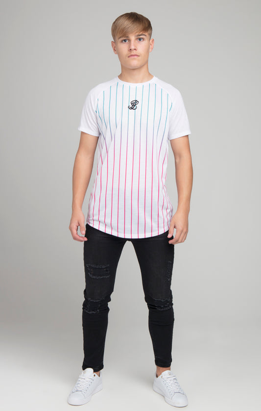 Illusive London Fade Stripe Tee - White
