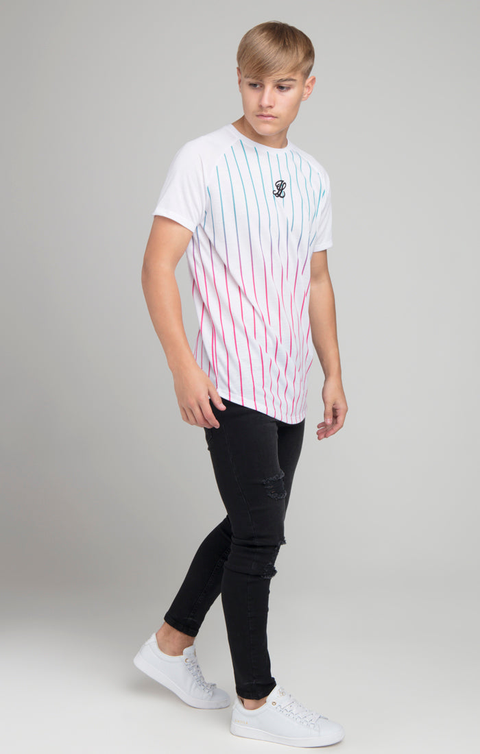Load image into Gallery viewer, Illusive London Fade Stripe Tee - White (3)