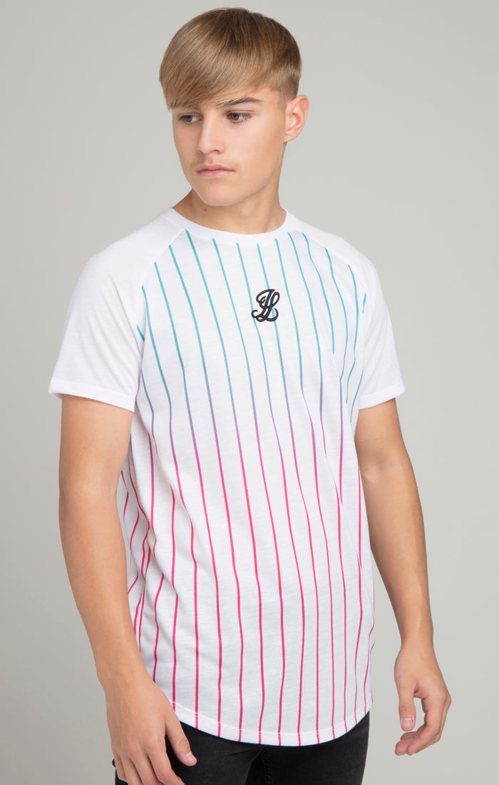 Load image into Gallery viewer, Illusive London Fade Stripe Tee - White