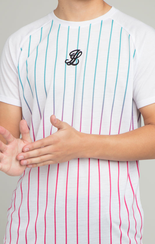 Illusive London Fade Stripe Tee - White