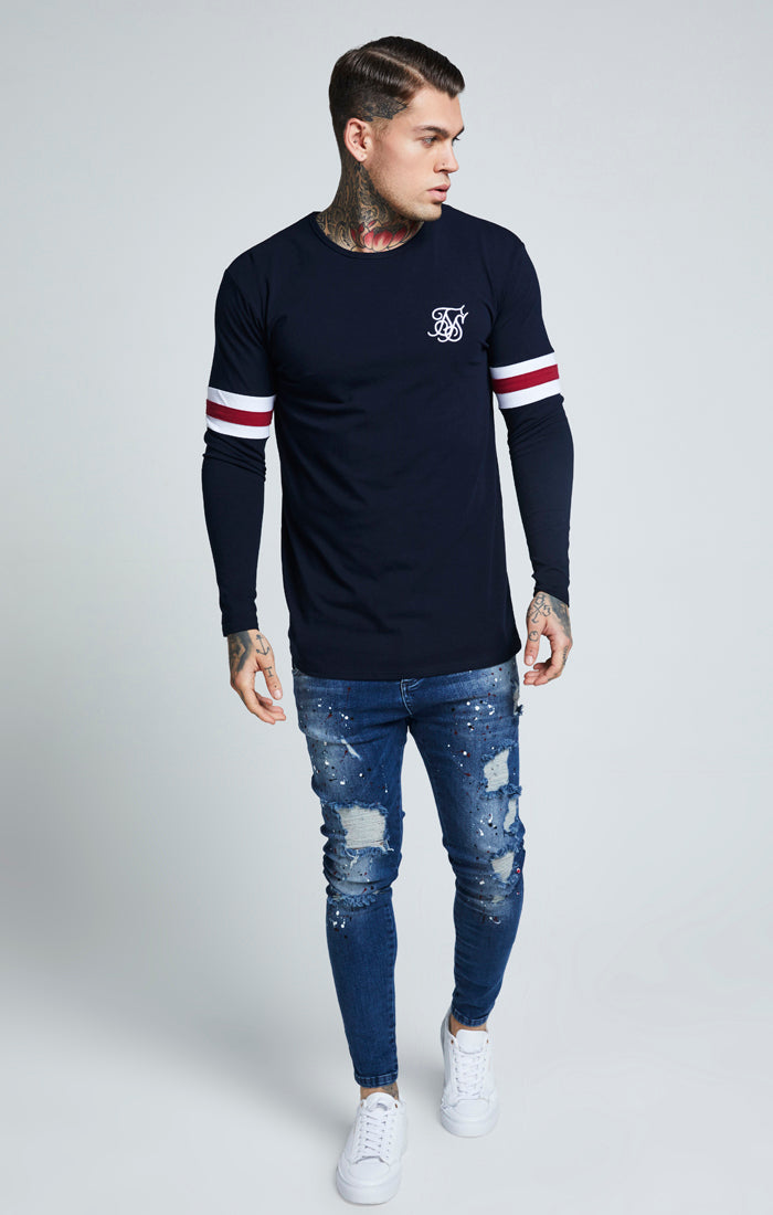 SikSilk Tournament Tee - Navy (1)