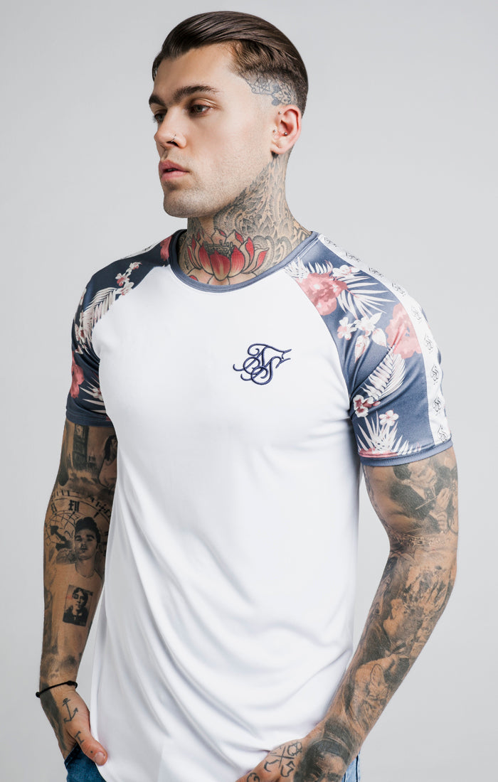 Load image into Gallery viewer, SikSilk Raglan Taped Tee - Hazey Daze