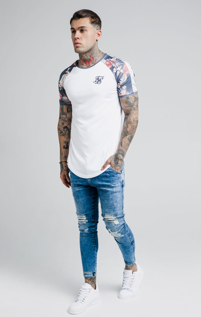 Load image into Gallery viewer, SikSilk Raglan Taped Tee - Hazey Daze (1)