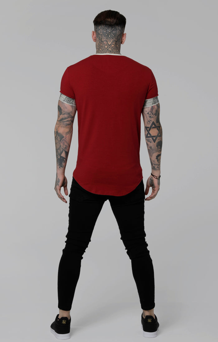 SikSilk Runner Cuff Gym Tee - Red (6)