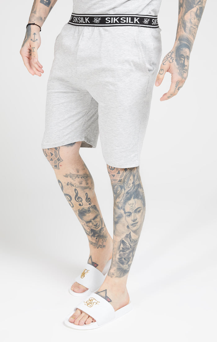 Load image into Gallery viewer, Grey Marl Loose Fit Jersey Short