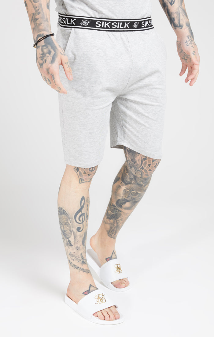 Load image into Gallery viewer, Grey Marl Loose Fit Jersey Short (2)