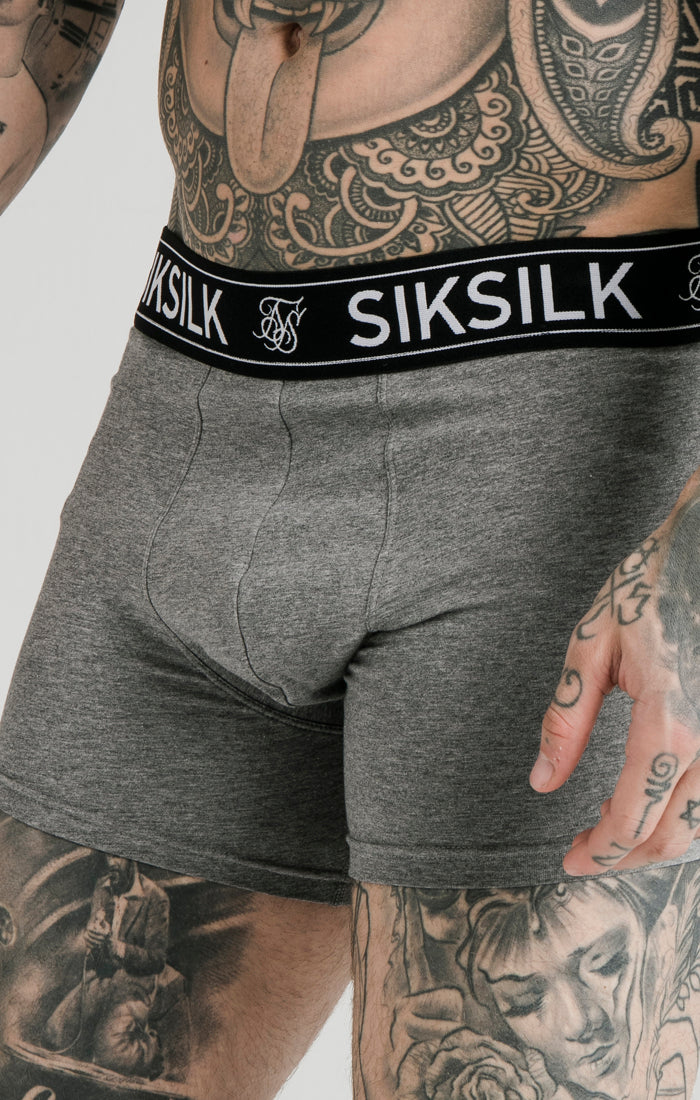 Navy And Grey Marl 2 Pack Boxers (3)
