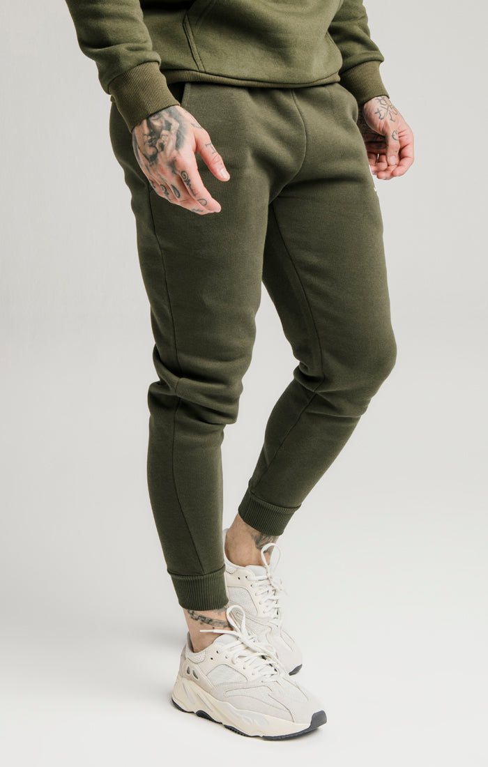 SikSilk Muscle Fit Jogger - Khaki