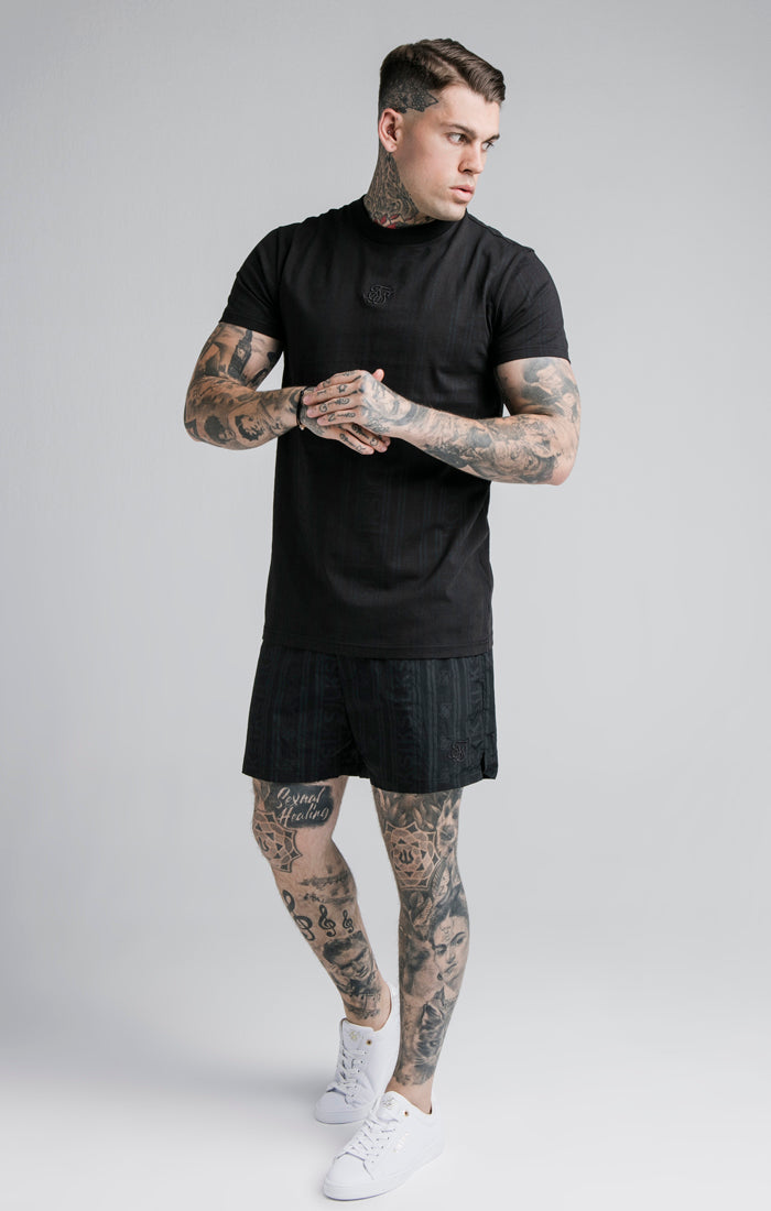 Black Print Swim Short (1)