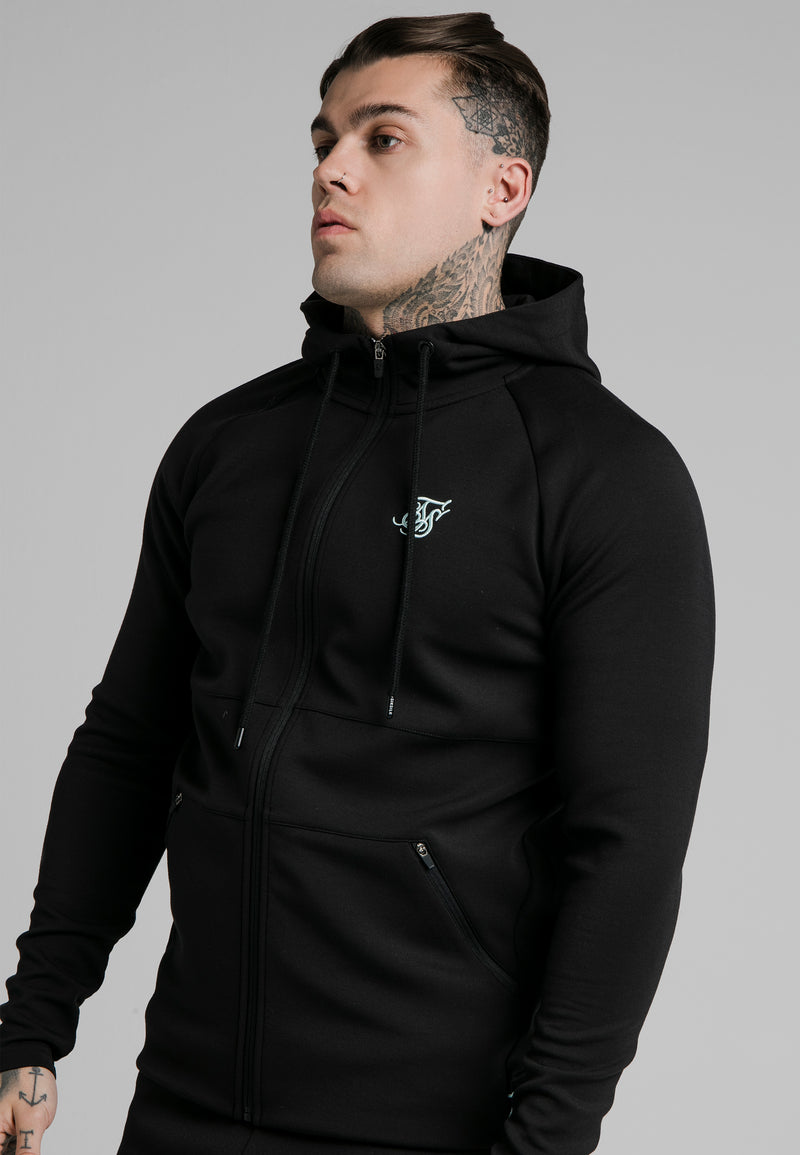 Black Tape Zip-Thru Hoodie