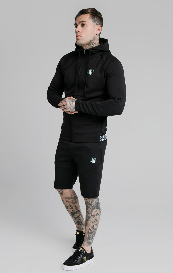 Load image into Gallery viewer, Black Tape Zip-Thru Hoodie (3)