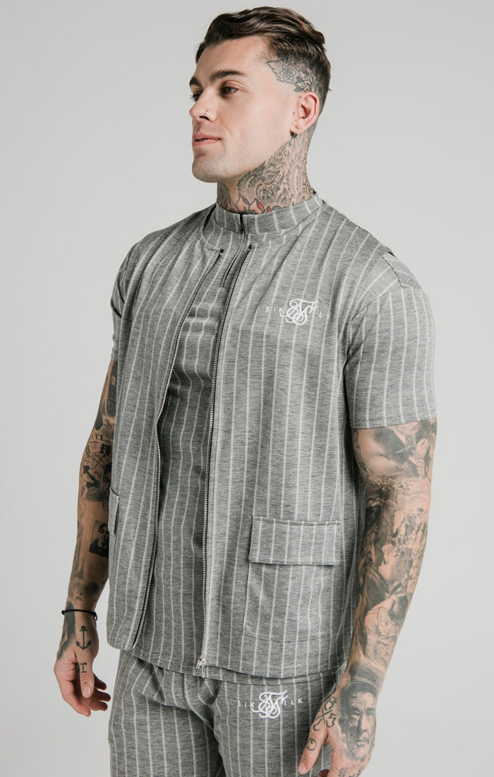 Load image into Gallery viewer, SikSilk Smart Wear Vest - Grey Pin Stripe