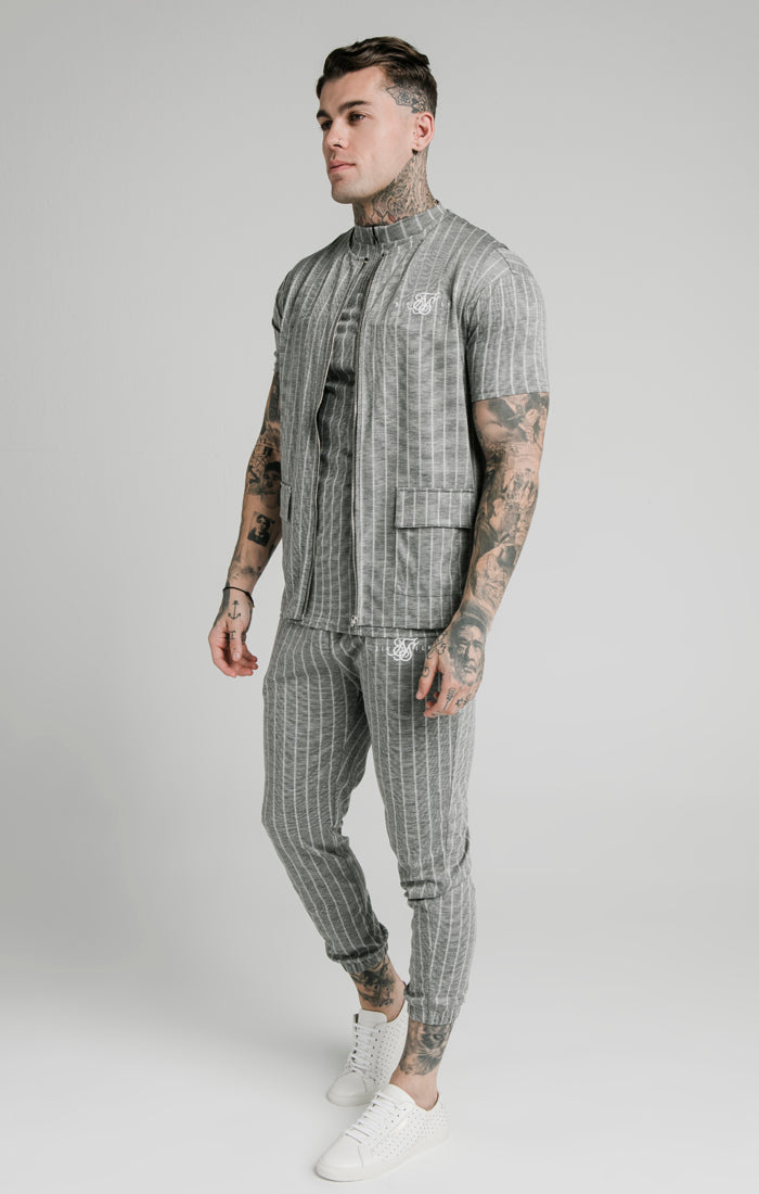 Load image into Gallery viewer, SikSilk Smart Wear Vest - Grey Pin Stripe (5)