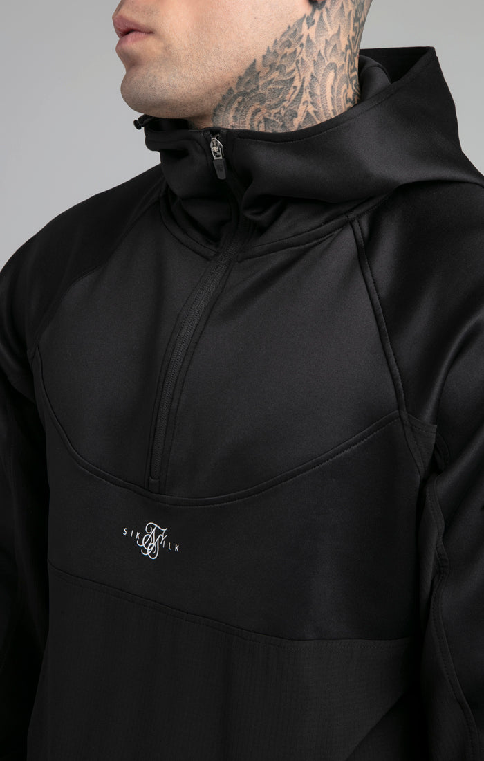 Black Quater Zip Hoodie (1)