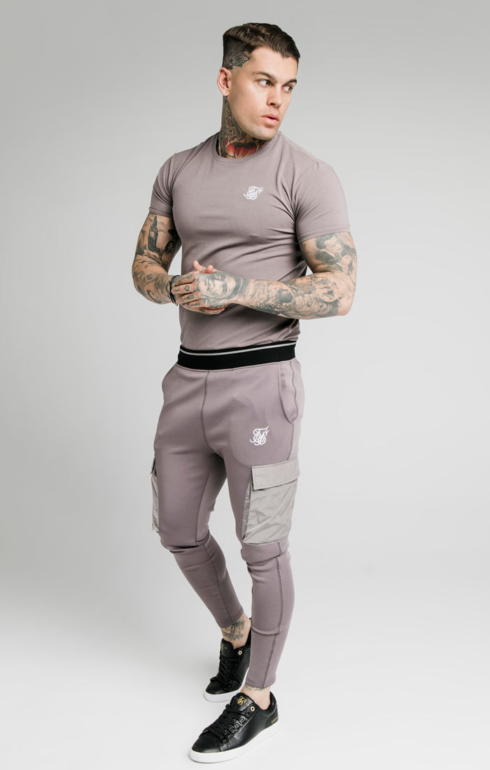 Grey Short Sleeve Muscle Fit T-Shirt (2)