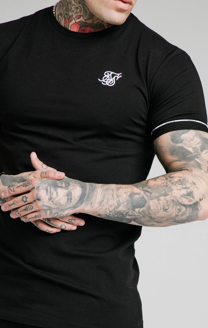 SikSilk S/S Duality Gym Tee - Black (1)