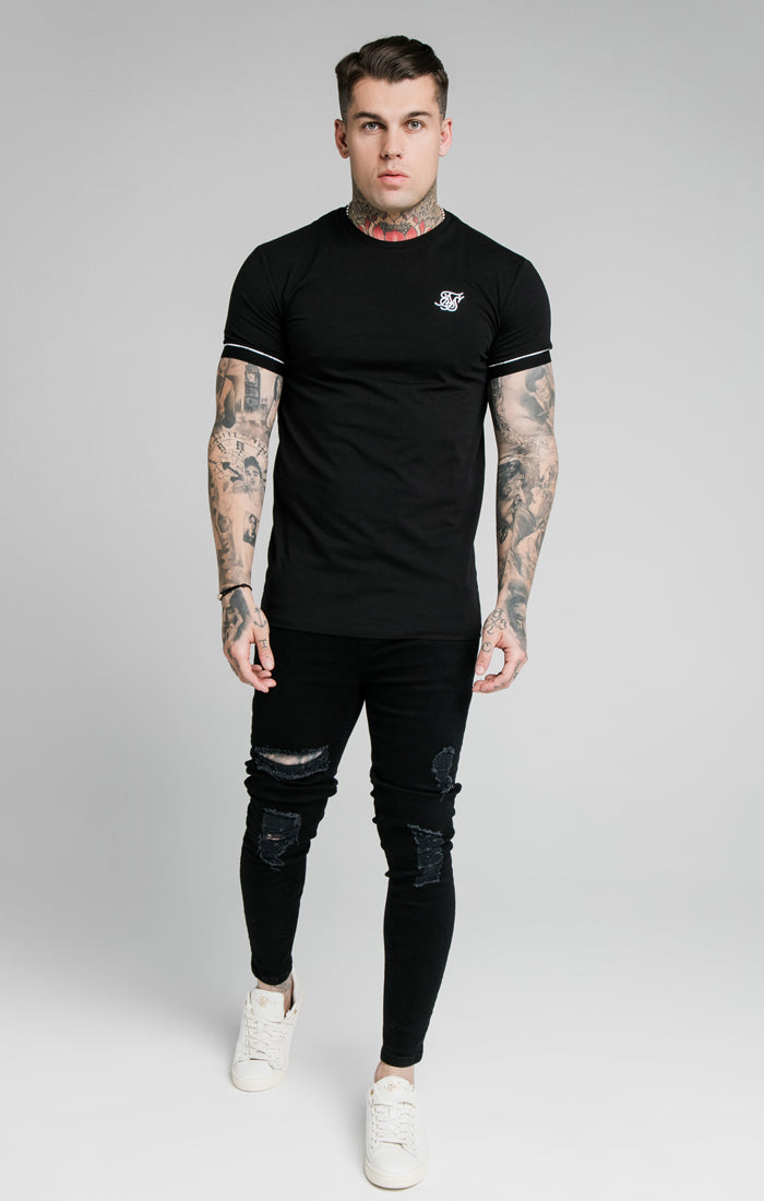 SikSilk S/S Duality Gym Tee - Black (2)