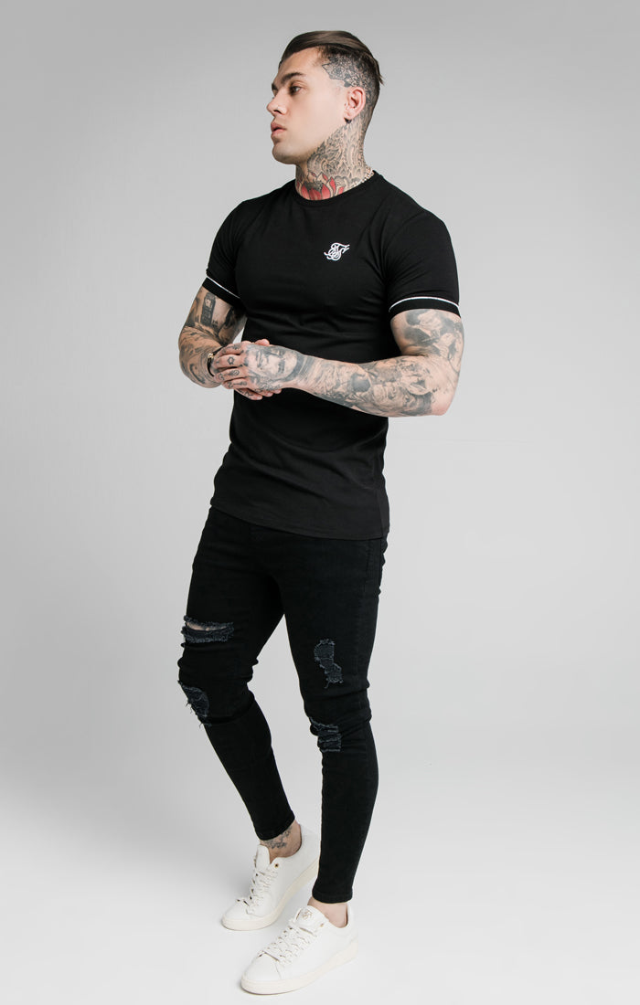 SikSilk S/S Duality Gym Tee - Black (3)