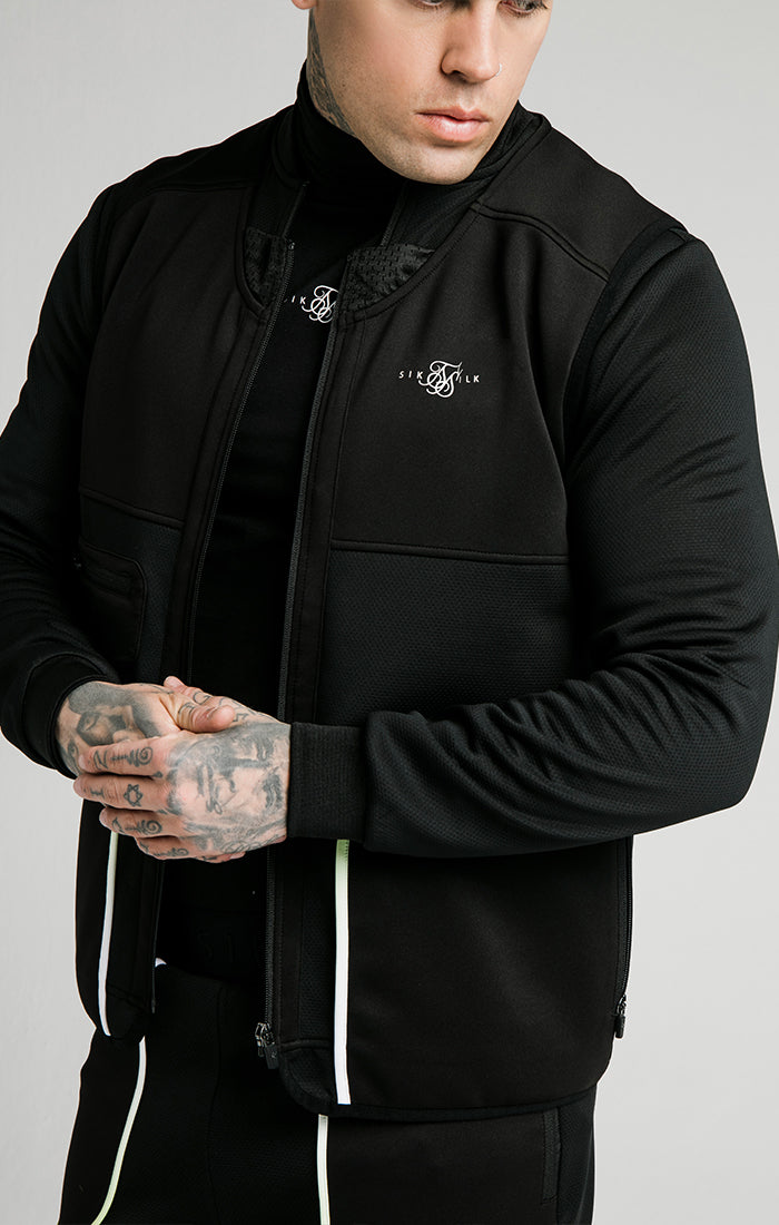 SikSilk Legacy Fade Utility Vest Black Fluro White