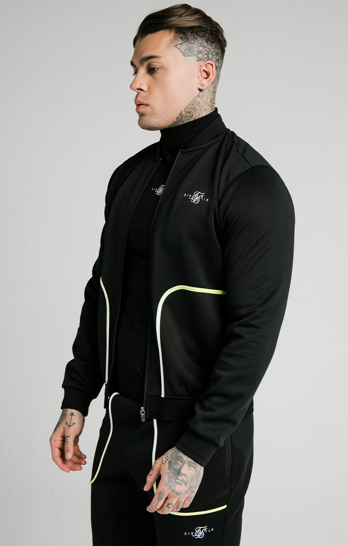 SikSilk Legacy Fade Bomber – Black & Fluro White