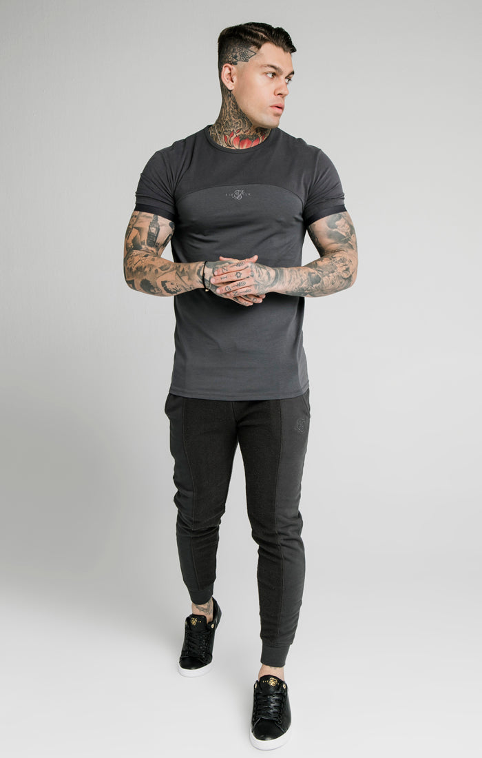 Load image into Gallery viewer, SikSilk Cut &amp; Sew Gym Tee – Washed Grey (2)
