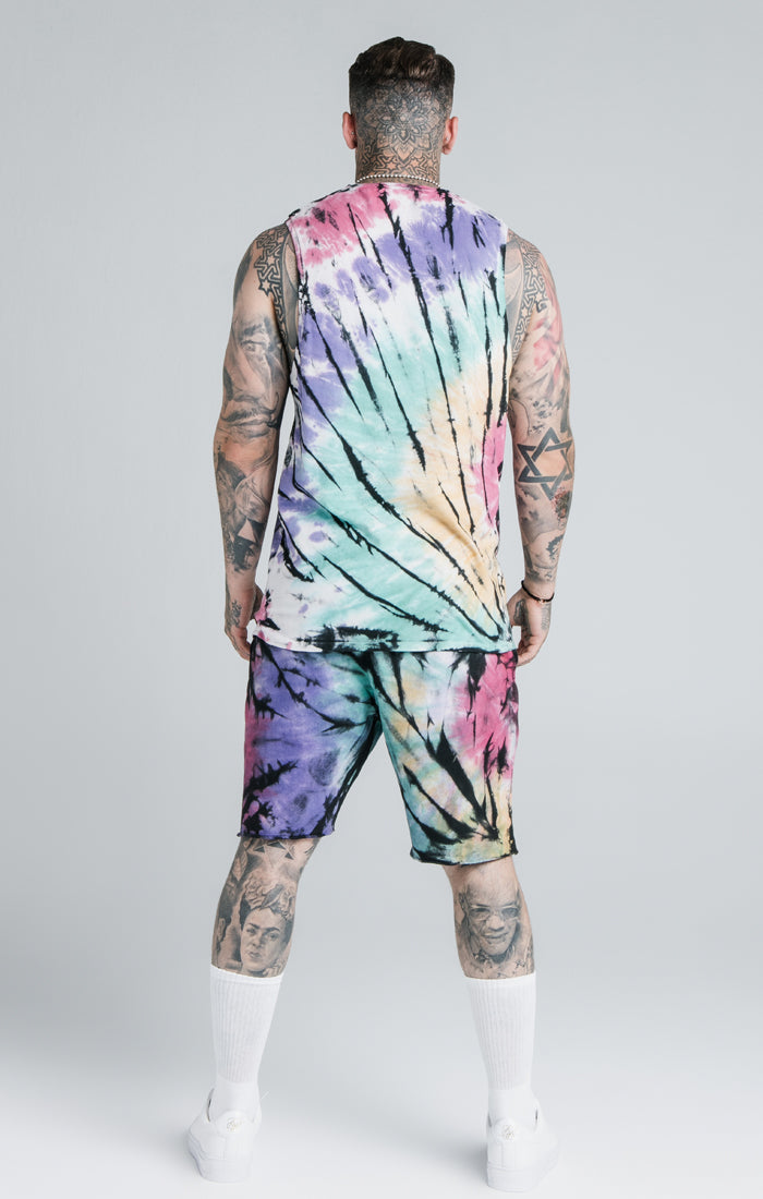 Load image into Gallery viewer, SikSilk X Steve Aoki Relaxed Shorts - Rainbow Ink Tie Dye (4)