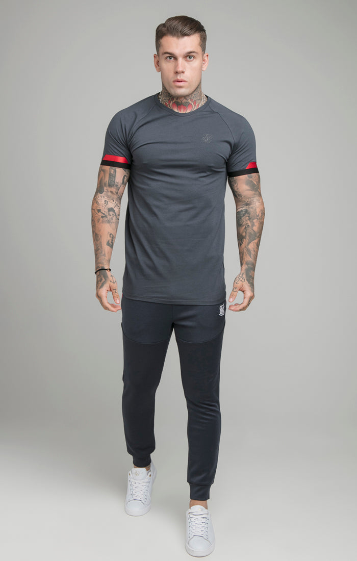 Navy Dual Elastic Cuff T-Shirt (5)