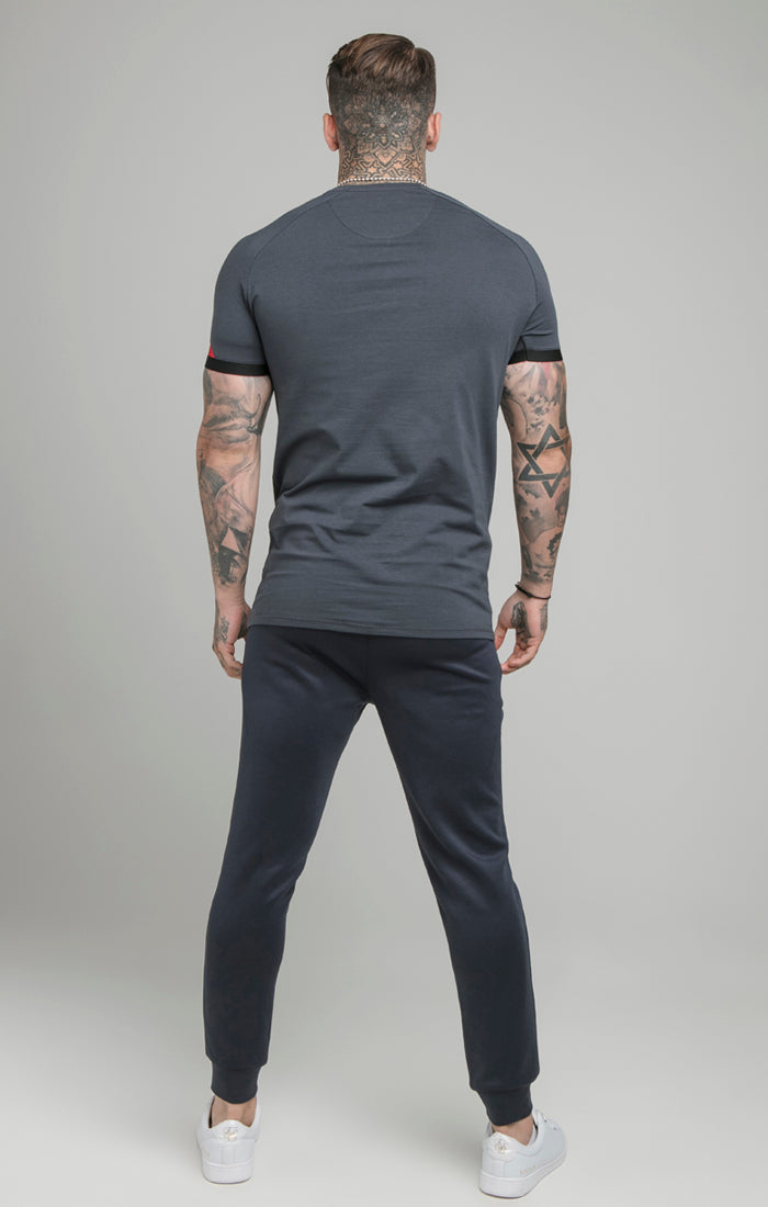 Navy Dual Elastic Cuff T-Shirt (4)