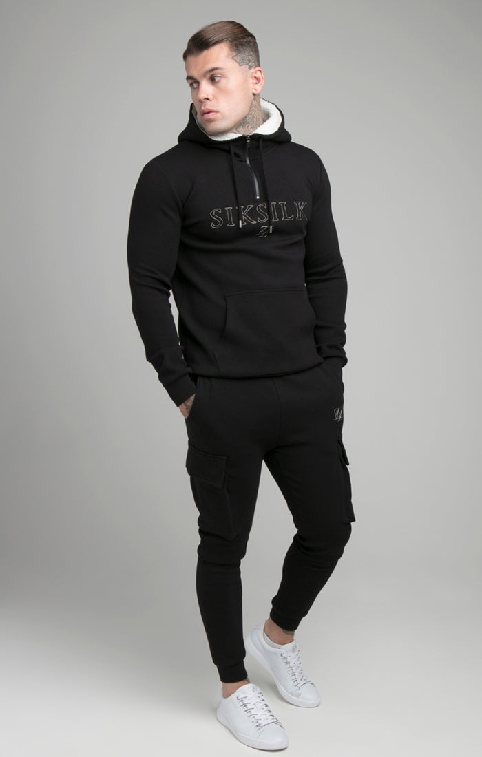 Black Borg Quarter Zip Hoodie (1)