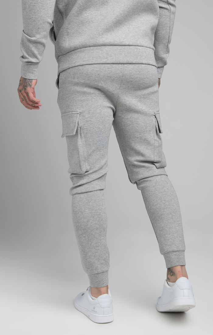 SikSilk Cargo Pants - Grey Marl (3)