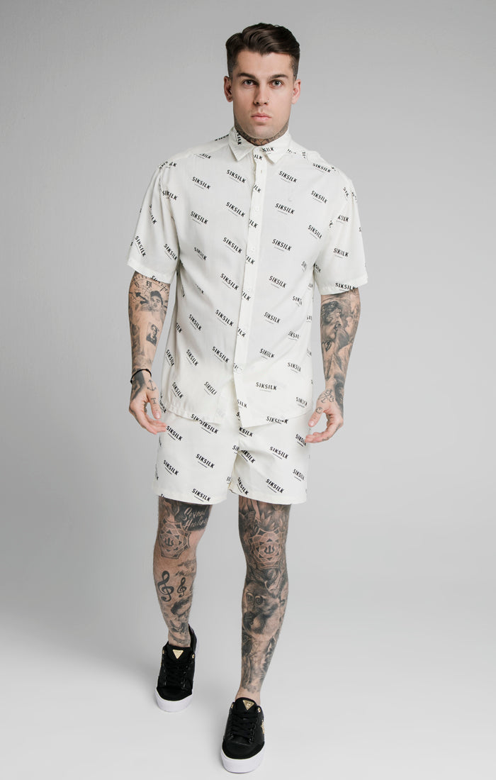 Ecru Print Resort Shirt (1)