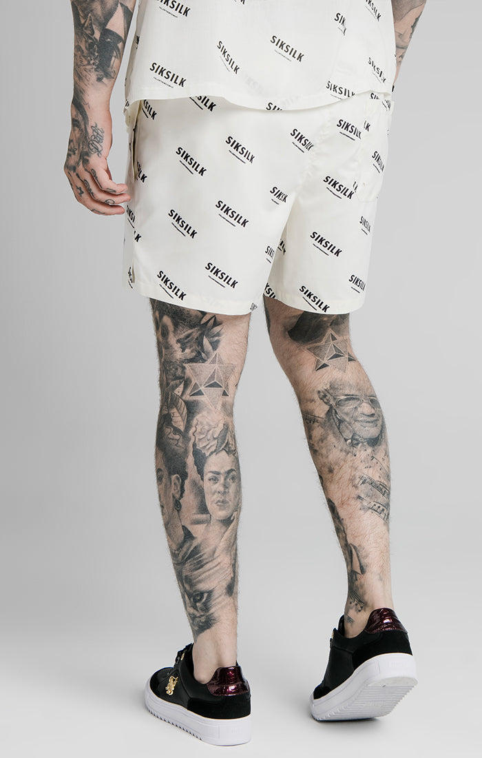 Ecru Print Swim Short (1)