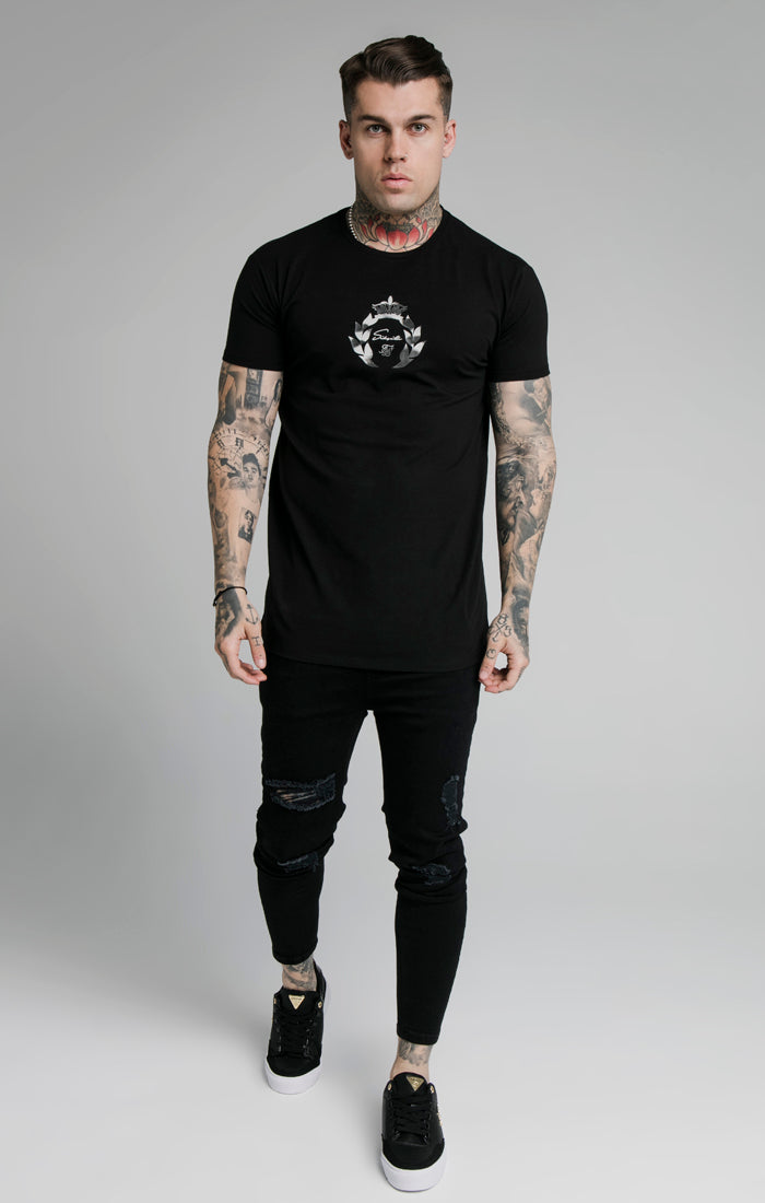 Load image into Gallery viewer, SikSilk S/S Prestige Transfer Tee - Black (2)