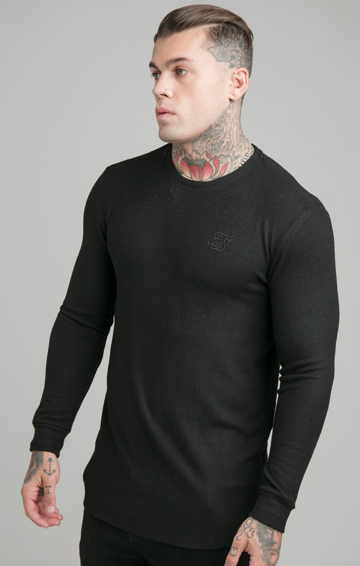 Black Muscle Fit Sweatshirt