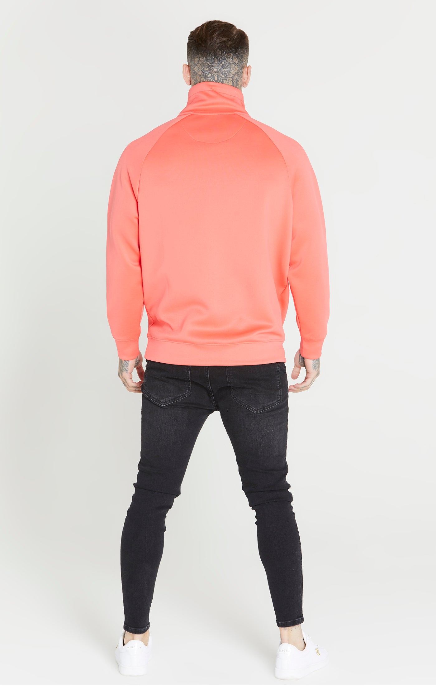 Load image into Gallery viewer, Pink Half Zip Funnel Neck Hoodie (4)