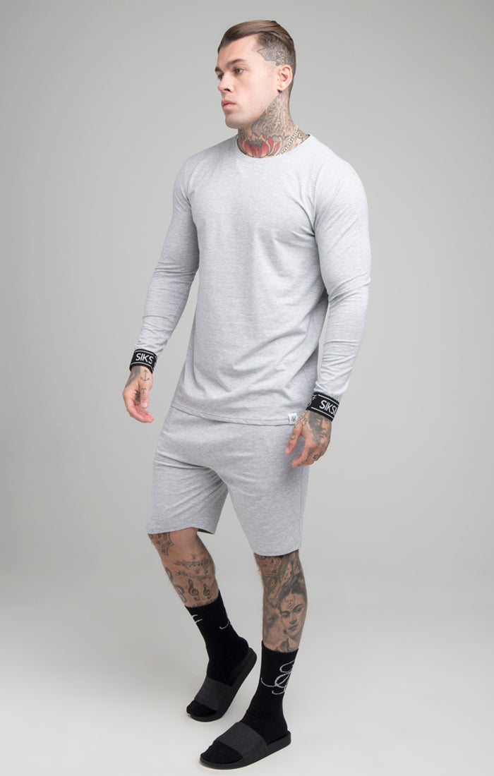 Grey Marl Long Sleeve T-Shirt (1)