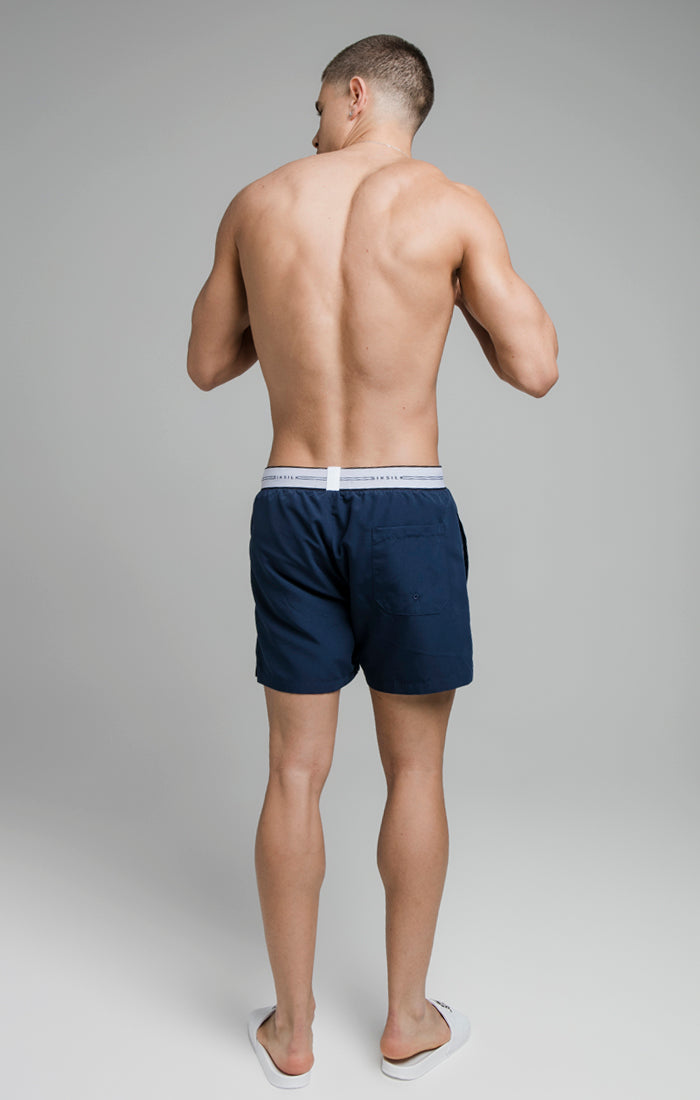 Load image into Gallery viewer, Navy Tape Swim Short (4)