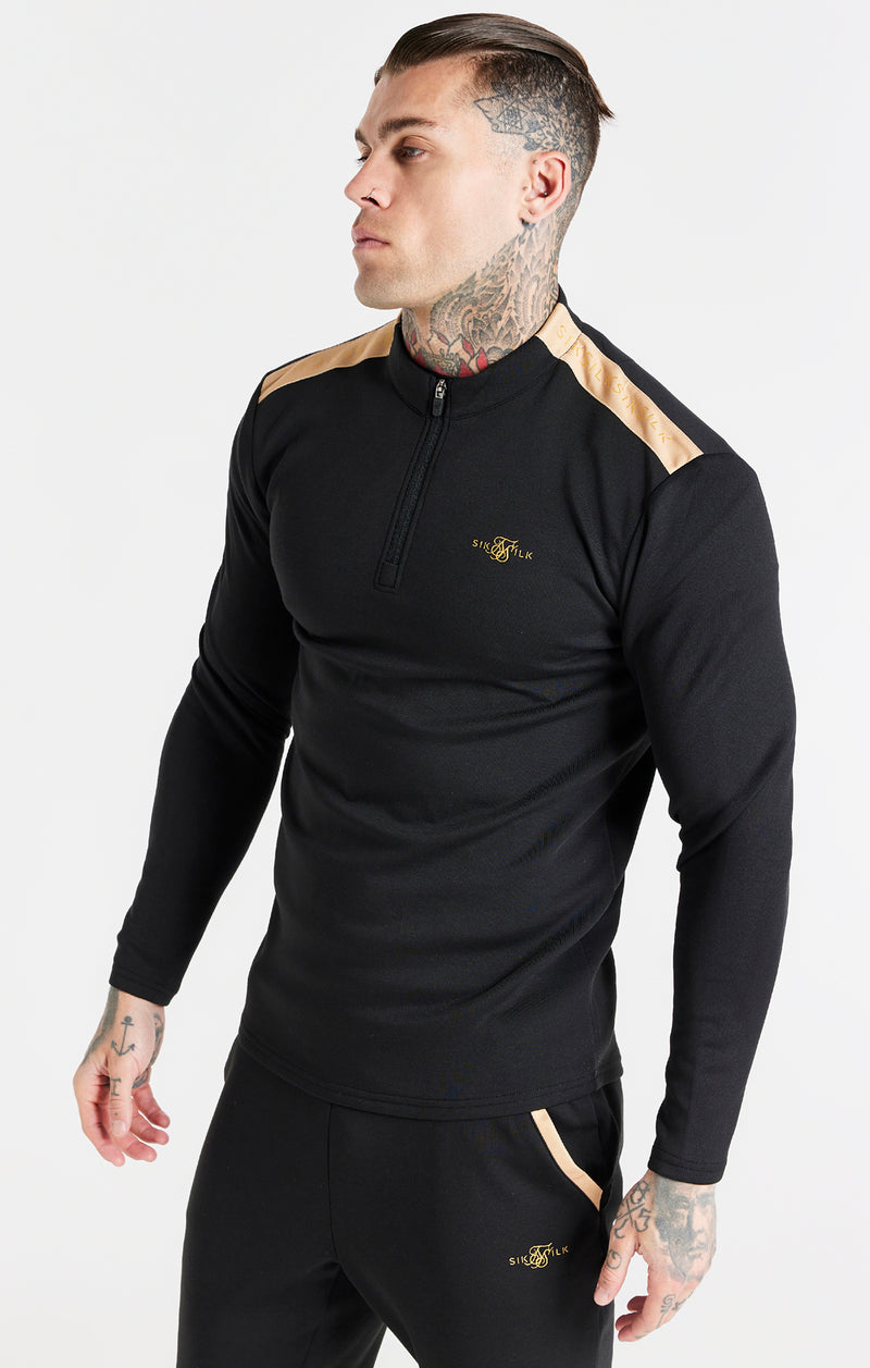 Black Quarter Zip Sport Top