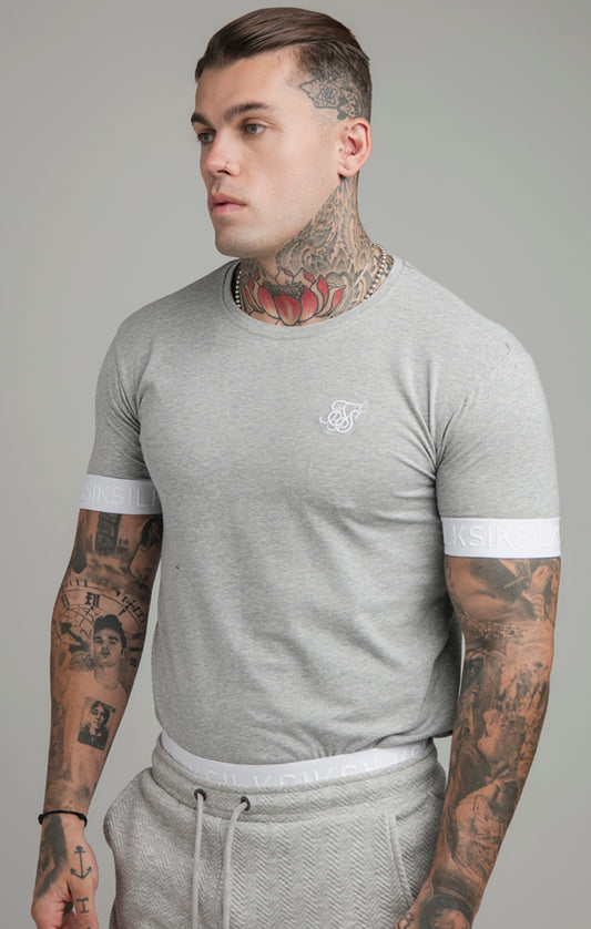 Grey Elastic Cuff T-Shirt