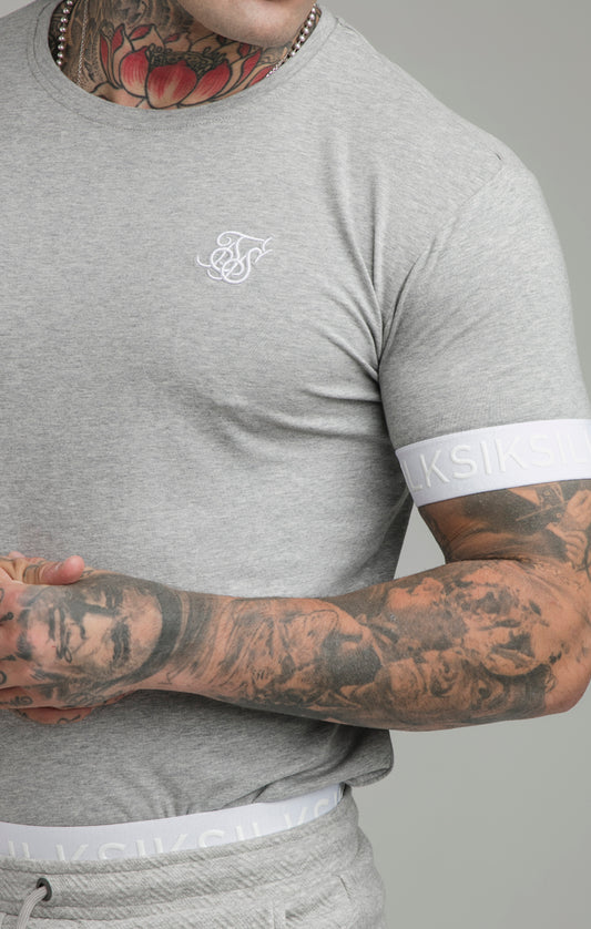 Grey Elastic Cuff T-Shirt