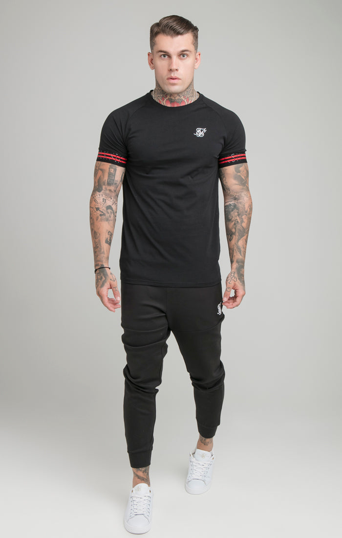 Black Elastic Cuff T-Shirt (2)