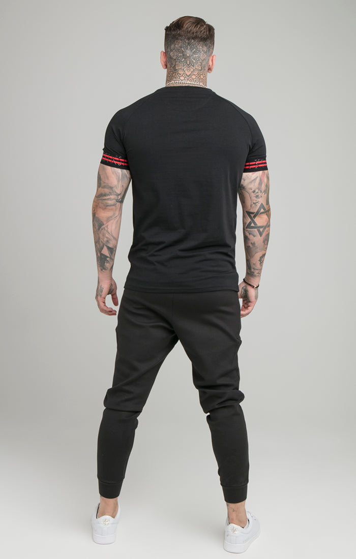 Black Elastic Cuff T-Shirt (3)