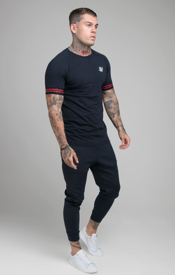 Load image into Gallery viewer, Navy Elastic Cuff T-Shirt (3)